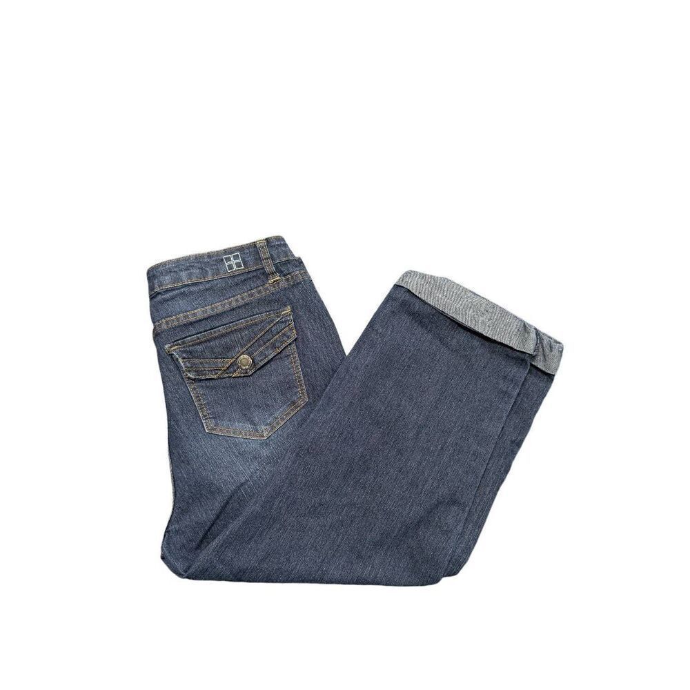 Salt Works NYC Denim Jean Capris Med Rise Crop 20" Inseam Women's Size 8